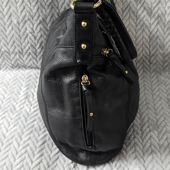 Clarks Black Leather Handbag Purse - Picture 4 of 5